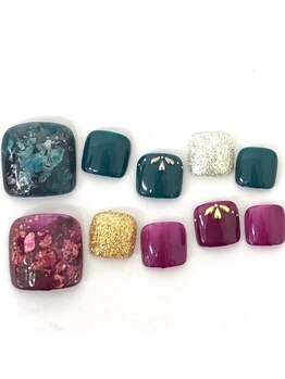 ネイルサロン クイール 小山店(NAIL SALON QUILL)/ワンカラー＋ニュアンスアート