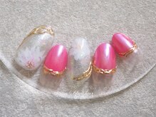 ネイルサロン ブランシュール(Nail Salon Blancheur)/丸フレンチ＆桜ニュアンス