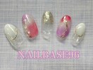ピンクもやもやネイル