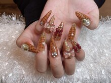レアネイル 新宿(le'a nail)/千鳥柄デザイン