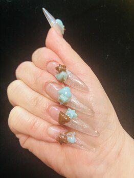 ネイルサロン ミリィー(Nail Salon MiRy)の写真/長い爪にするだけがスカルプじゃない!【MiRy】の高技術×スカルプだからできる繊細Art★オリジナルnailに♪