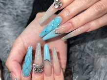リット(Lit)/blue nail