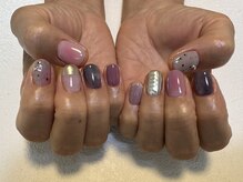 アネモネネイル(anemone nail)の雰囲気（持込出来る範囲で対応♪お色は混ぜてオリジナルをお作りします★）