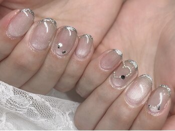 リシェ ネイル アンド アイラッシュ(riche)の写真/【昭和町/西田辺駅すぐ/駐車場完備】150色以上から選べるワンカラー,ラメグラデーション¥5000～（オフ込）