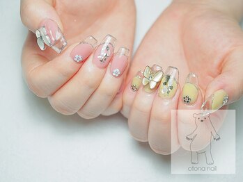 オトナネイル(otona nail)/クリアフレンチバタフライネイル