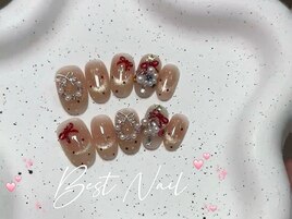 クリスマスネイル.
