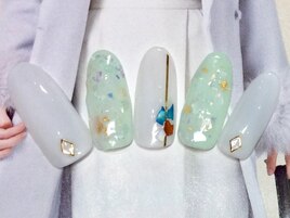 奥行シェルネイル