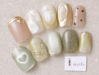 アイネイルズ 三宮店(I nails)の写真/初回オフ込★スプリングコース¥8500♪思い立ったら気軽に立ち寄れる♪[三宮/パラジェル]