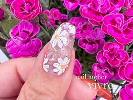 クリア/フラワー/手書き