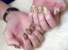 サニーデイズ ネイルアンドビューティー 曙橋店(SunnyDays Nail&Beauty)/ピスタチオ×ブラウン