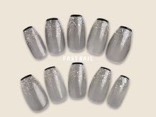 ファストネイル 横浜店(FAST NAIL)/スキニーフレンチ/ラメ【12407】