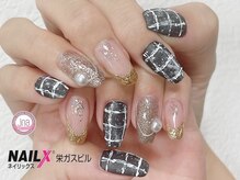 ネイリックス 栄ガスビル(NAILX)/ブラックネイル×マット
