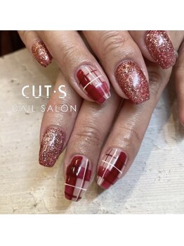 カッツ エステティックサロン 元町(CUT S)/チェック柄ネイル