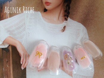 アグニークリッシェ(Agunik Riche)/【押し花ネイル】