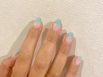 アモフ(amof)/水色グラデーション☆*:.。