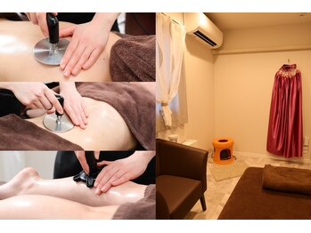サルーテサロン(salute Salon)の写真/夏に差がつく温活Wケア！身体の芯から温めるよもぎ蒸しと、選べるインディバで理想のボディラインをGET★