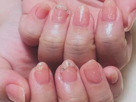 奥行きキラキラティアラネイル♪