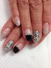 クリスタルネイル ボンベルタ橘店(CRYSTAL NAIL)/ツイードネイル