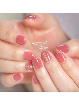 たゆ ネイル(たゆnail)/うるうるピンクポイントネイル