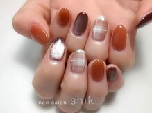 シキ 辻堂店(shiki)/チェックネイル ￥6800