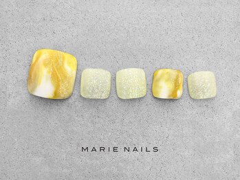 マリーネイルズ 横浜店(MARIE NAILS)/フット定額¥7,700マーブル0724d