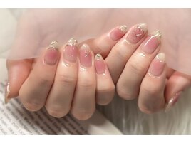 チーク×ミラーネイル