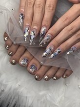 フォトン(Photon)/デザインスカルプでクリアネイル