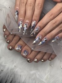 デザインスカルプでクリアネイル