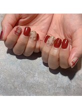 アティックネイルアトリエ(attic nail atelier)/お花とチェック★