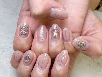 手描きジュエリーネイル