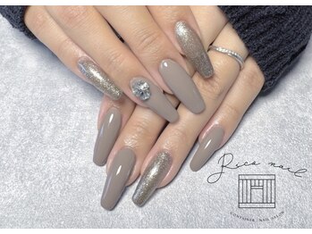 リコネイル(Rico nail)の写真/長さ出しで理想の指先に！チップのため時短で安定したフォルムを実現♪