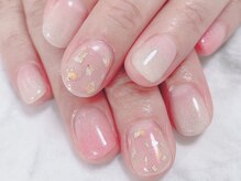 カノンネイル(canon.nail)/キラキラ夏ピンク