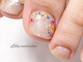 華やかフラワーフットジェル