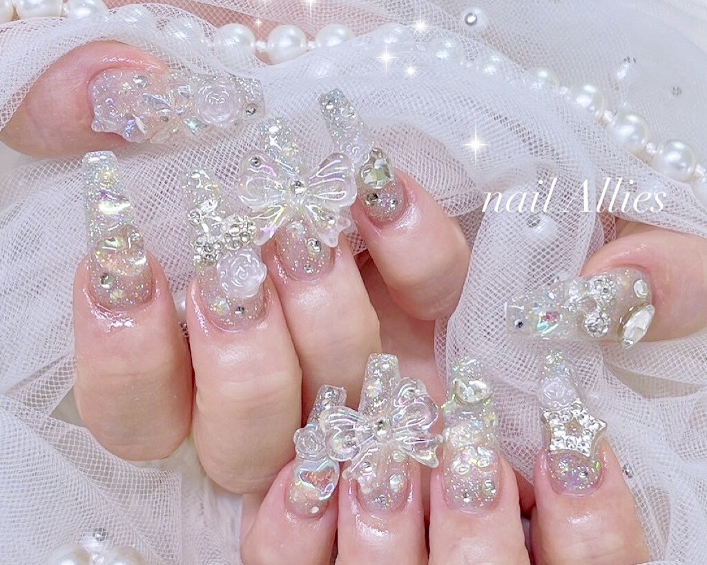 ネイルチップ 量産型 地雷系 y2k ピンク黒 オーダーネイル #71 2025