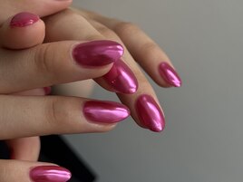 ピンクミラーネイル