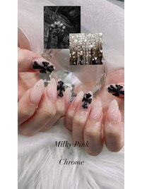ミルキーピンク×ブラッククロム