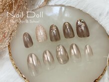 ネイルドール(Nail Doll)/アシメ　ミラーグラデニュアンス