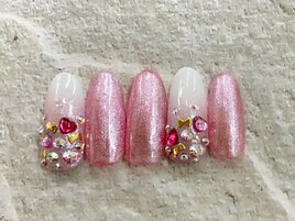 キラキラ★バレンタインネイル