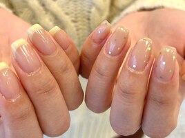 白フレンチ/ドット/ちゅるん