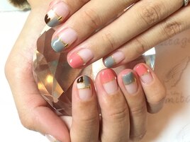 秋カラーブロックフレンチ