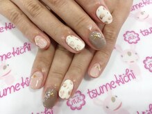 ネイルサロン 爪吉/優しいカラーのレオパード♪