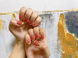 ガラスフレンチネイル