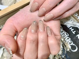 ラメフレンチネイル