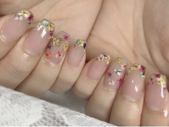 リシェ ネイル アンド アイラッシュ(riche)の写真/【昭和町/西田辺駅すぐ/駐車場完備】店内サンプル240種類以上!ワンカラー,ラメグラ¥5000～（オフ込）