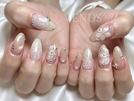 フラワー×レースネイル