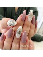 ネイルサロン クール(Nailsalon Coeur)/水彩　お花ネイル