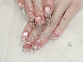 ガラスフレンチネイル