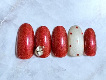 バレンタインネイル¥7700