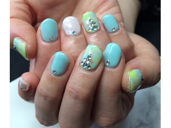 リエル(Riel)/爽やかタイダイネイル☆新規8280