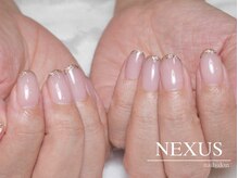 ネクサス(NEXUS)/ゆるふわラメフレンチネイル